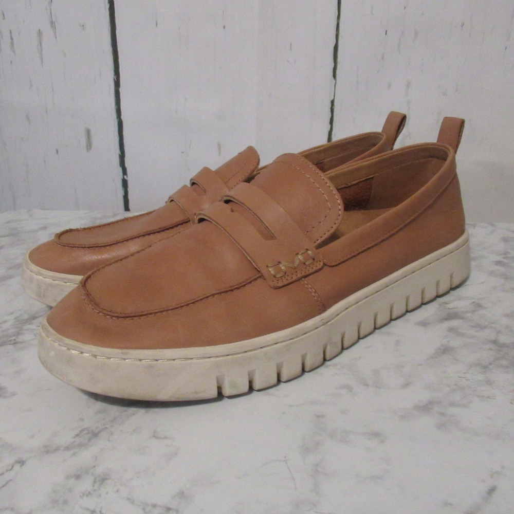 Vionic Loafers 10 EU 41 Uptown Camel Brown Leather Slip On Comfort